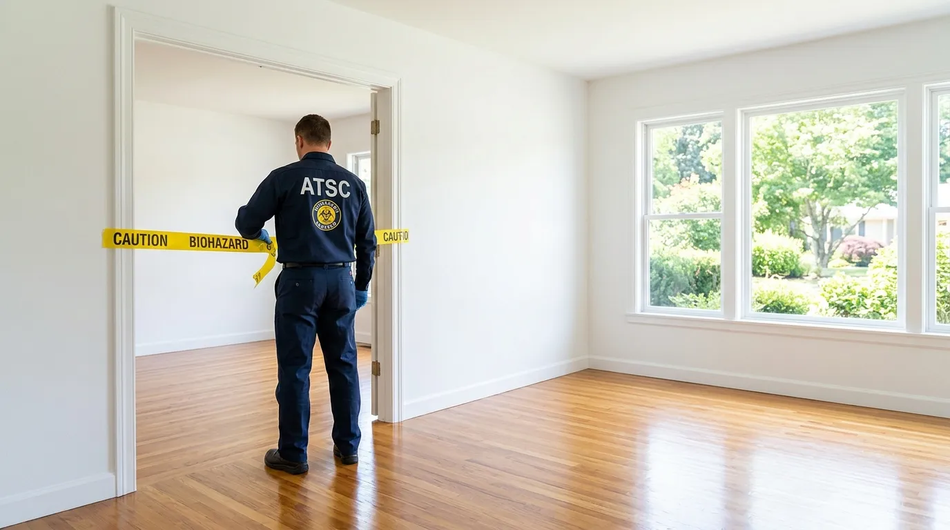 Certified biohazard cleanup crew performing Crime Scene Cleanup in Loves Park